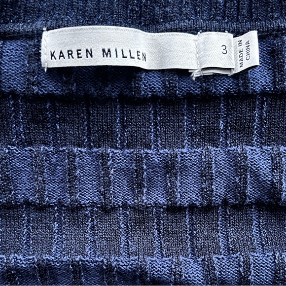 Karen Millen Cocktail Ribbed Knit Stretch Sheath Fitted Dress Size 3 US M - Picture 8 of 9